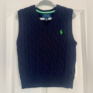 Polo Ralph Lauren Toddler Boys V-Neck Sweater Vest in Navy. Size 3T.